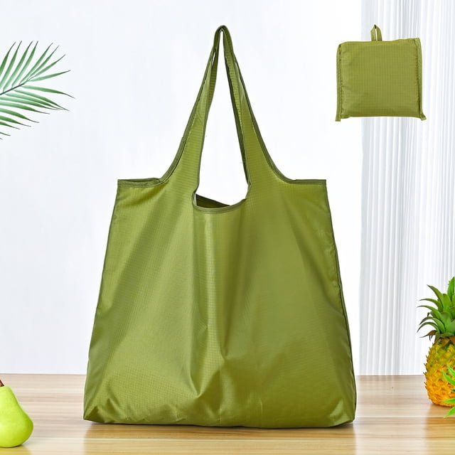 Bolsa plegable de gran capacidad, bolsa de almacenamiento para compras de supermercado, bolsa de tela Oxford impermeable, bolsa de protección del medio ambiente de color sólido