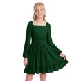 thumbnail image 4 of IBTOM CASTLE Teen Girl Sparkly Long Sleeve Formal Party Dress Junior Christmas Halloween Glitter Holiday Dress Tween Fancy Birthday Sneaker Ball Gown Green, 4 of 7