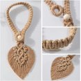 thumbnail image 3 of Set of 2 Boho Curtain Tiebacks, Leaves Cotton Macrame Curtain Clips, Feather Curtain Clips Curtain Clips for Curtains Drapery Decor, 3 of 5