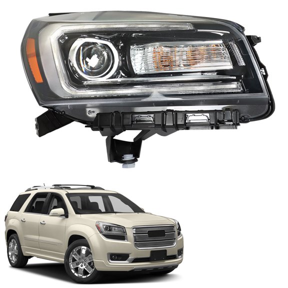 OTTULUR Headlight Assembly Replacement for 2013-2016 GMC Acadia Halogen Projector Headlights Right Passenger Side GM2503376