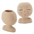 thumbnail image 1 of Succulent Pots, Face Planter Pot Succulent Planter Pots Mini Flower Plant Containers Resin Fade Proof Cute with Drainage Hole Head Succulent Pot for Decoration, 1 of 8