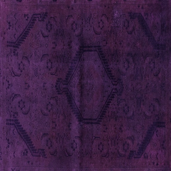 Ahgly Company Indoor Square Oriental Pink Modern Area Rugs, 8' Square
