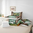 thumbnail image 5 of Fishing 7 Pieces Bed In A Bag, Lake House Comforter King, Rustic Farmhouse Camping Fitted Sheet Teen Adult, Retro Vintage Wood Flat Sheet, 2 Pillow Cases, 2 Throw Pillow Covers, 5 of 5