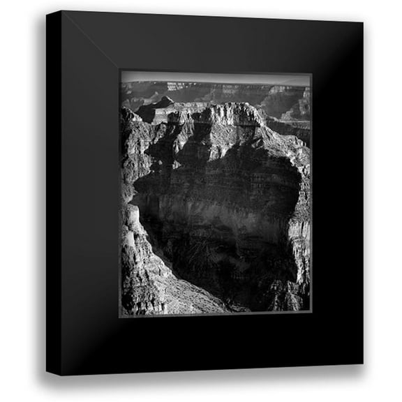 Adams, Ansel 12x14 Black Modern Framed Museum Art Print Titled - View from North Rim, Grand Canyon National Park, Arizona, 1941