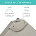 thumbnail image 2 of Best Choice Products 4-Piece Cantilever Offset Patio Umbrella Stand Square Base Plate Set w/ Easy-Fill Spouts - Gray, 2 of 7