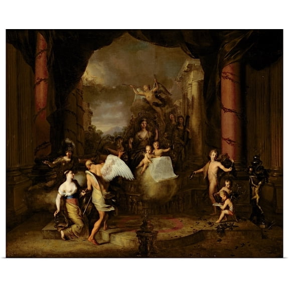 Great BIG Canvas | Rolled Gerard (1640-1711) de Lairesse Poster Print entitled Allegory of the city of Amsterdam