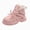 Pink, variant on NOLDARES Kids Winter Snow Boots Waterproof Outdoor Warm Fleece Lined Shoes(Toddler/Little Kids/Big Kids),Y152-Black