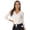 Ivory, variant on RUNQHUI Women Long Sleeve Ballet Dance Wrap Tops Gymnastics Dance Warm Up Shirts Self Tie Yoga Gym Cover Up Ivory S