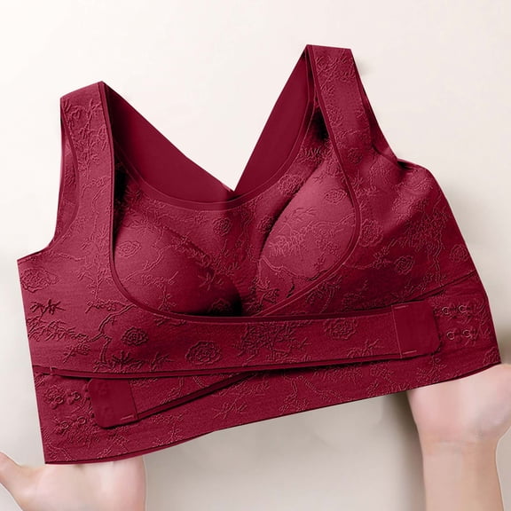 Levmjia Women's Bras Seamless Wirefree Solid Color Non Steel Comfortable Breathable Bras Everyday Wear Light Support Sports Underwear