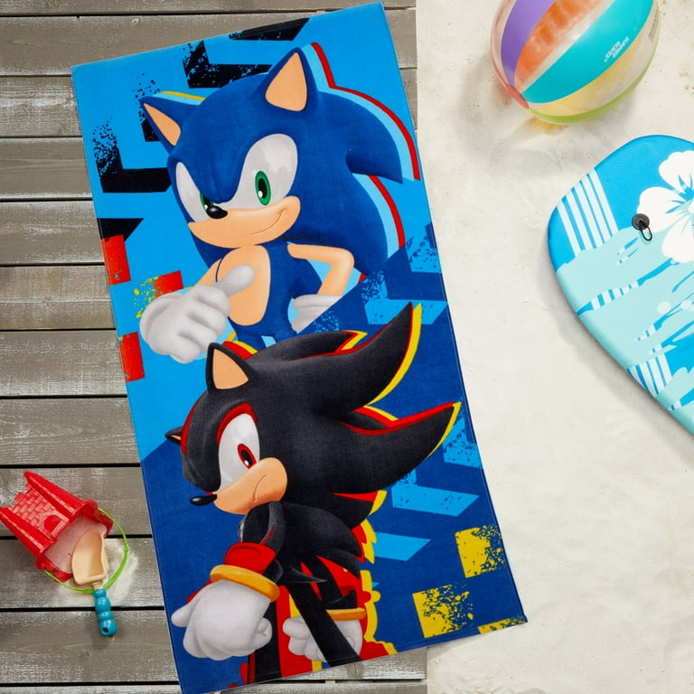 Sega Sonic Kids Beach Towel - Absorbent Cotton - Walmart.com