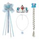 thumbnail image 1 of Disfraz de Elsa de la reina de las nieves para niñas, vestido de princesa de Frozen de Disney, ropa de lentejuelas de manga larga para cumpleaños Fivean unisex, 1 of 2