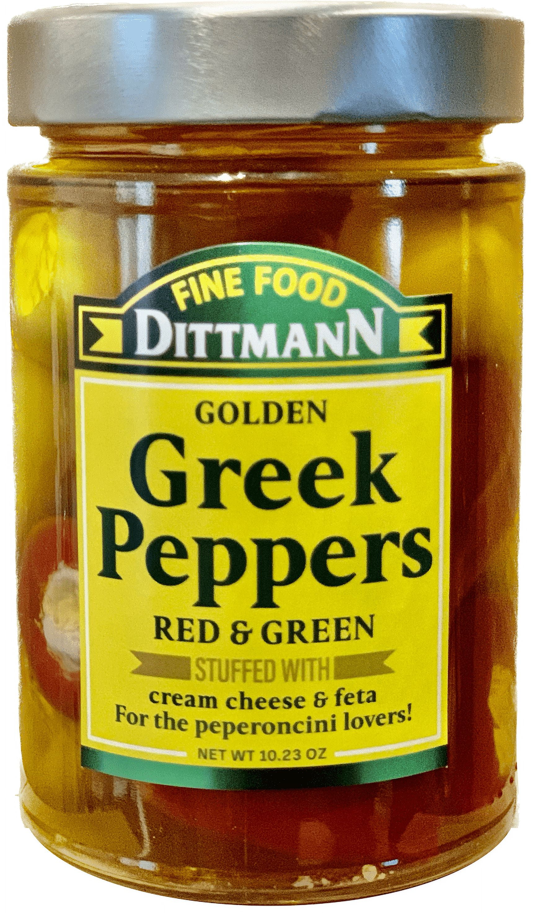 (2 pack) Fine Food Dittmann Golden Greek Peppers Stuffed with Cream Cheese & Feta