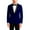 Indigo Blue, variant on Adam Baker Men's Velvet Dinner Jacket, One Button Tuxedo Jacket - Blazer with Satin Shawl Collar - Slim Fit Dinner Jackets for Men for Wedding & Prom