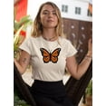thumbnail image 2 of Monarch Butterfly Art T-Shirt Women -Image by Shutterstock, Female Large, 2 of 4