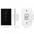 thumbnail image 3 of 1/2/3 Gang WiFi Smart Touch Light Switch US/EU/UK For Amazon Alexa Google IFTTTTouch Light Switch Light Switch。WiFi Smart Touch WiFi Smart Touch Light Switch Smart Touch Light Switch Th, 3 of 5