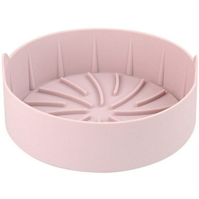 Air Fryer Silicone Pot Multifunctional Air Fryers Oven Kitchen Accessories Chicken Pizza Basket Cooking Tray Gray
