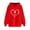 Red, variant on ibuvkizy Hoodies for Women Print Winter Hoodie Pullover Tops Long Sleeved Comfortable Sweatshirt with Pockets White,S