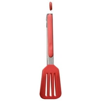 KQJQS 9 Inch Non-Stick Silicone Kitchen Tongs: Heat-Resistant Tong Spatula with Non-Slip Handles for Cooking