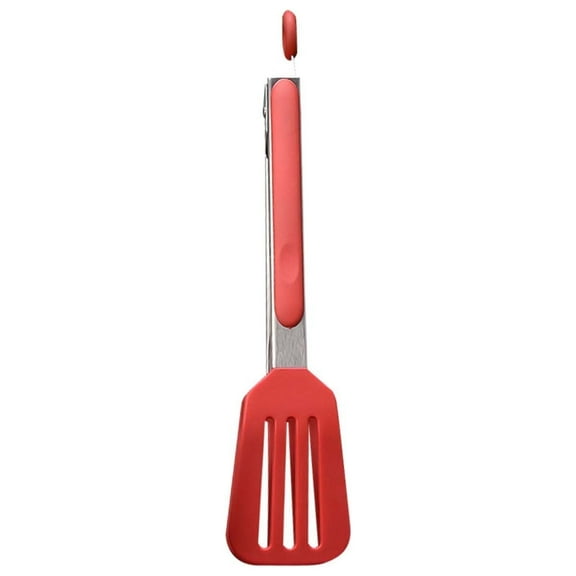 KQJQS 9 Inch Non-Stick Silicone Kitchen Tongs: Heat-Resistant Tong Spatula with Non-Slip Handles for Cooking