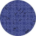 thumbnail image 1 of Ahgly Company Machine Washable Indoor Round Transitional Denim Dark Blue Area Rugs, 8' Round, 1 of 7