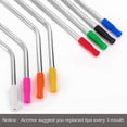 thumbnail image 4 of 5 Pack Silicone Straw Covers, Orange Reusable Straw Tips For Stainless Steel Straws, For Home Daily Use, Office, Travel, Parties - Durable Silicone Material, Easy To Clean, Fits, 4 of 4