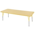 thumbnail image 1 of ECR4Kids 30in x 72in Rectangle Premium Thermo-Fused Adjustable Activity Table Maple/Yellow/Yellow - Standard Swivel, 1 of 2