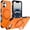 Orange, variant on Sanwo Shock-Absorbent Magnetic Kickstand Cell Phone Case for Applefor iPhone 16e/17e,Deeppurple