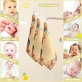 thumbnail image 3 of Dreamtimes 3 PCS Autumn Pumpkins Frame Baby Muslin Washcloths, Hello Fall Face Towel Burp Cloths Ultra Soft Absorbent Cotton Bath Wipes Towels for Newborn Boys Girls, 3 of 7