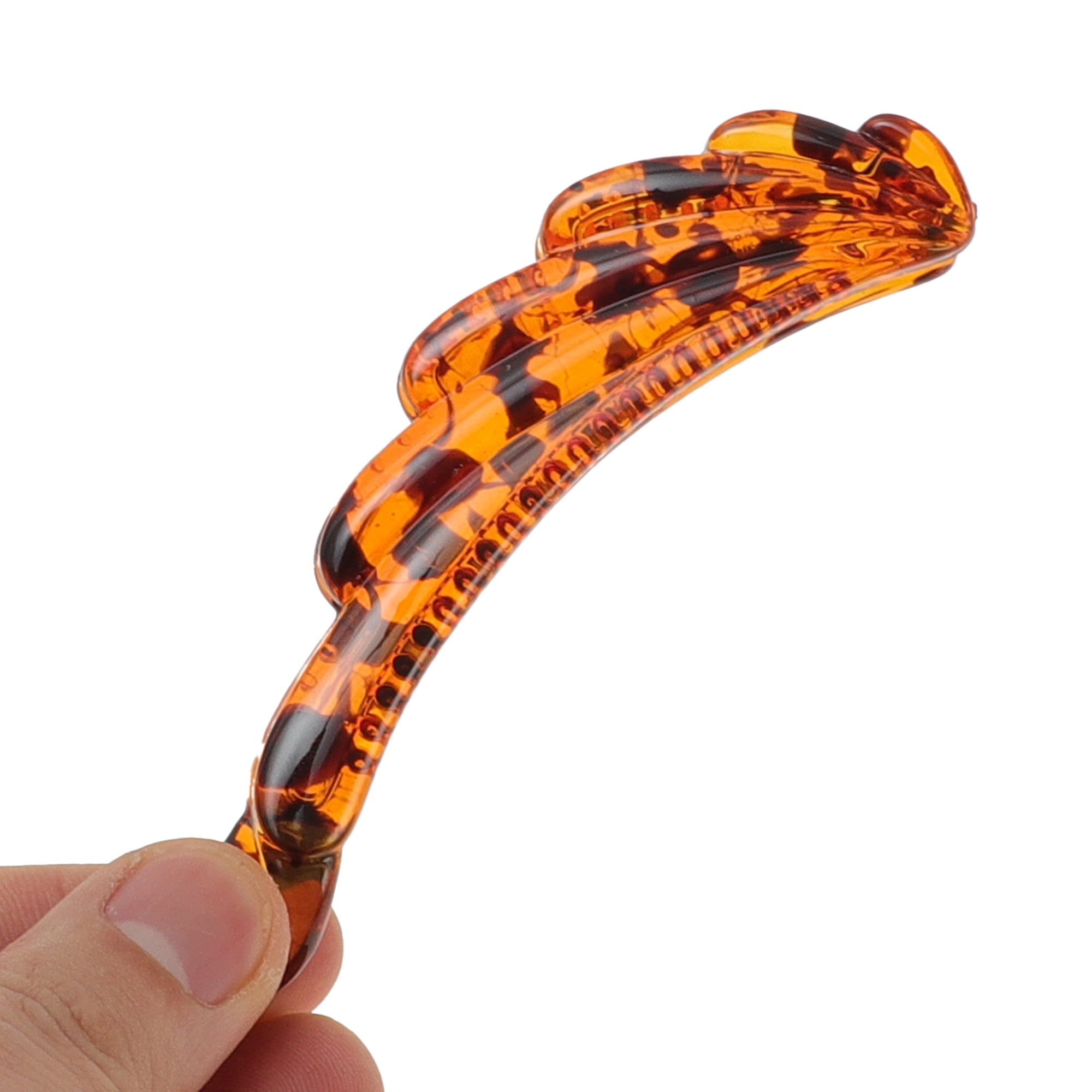 NOMADIC NOOK Elegant Wavy Edge Hair Clips Hairdo Clip Multicolor 5 Pcs