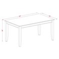 thumbnail image 2 of East West Furniture 7 Piece Kitchen Table Set - a Dining Table and 6 Dining Room Chairs, Black(Seat Option) DULE7-BLK-W, 2 of 5