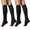 Black, variant on 2 Pairs Zipper Copper Compression Socks for Women & Men Circulation 15-20 mmhg - Better Blood Flow, Swelling, Best Support for Medical, Running, Nursing