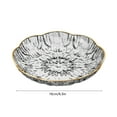 thumbnail image 3 of Yhmxh Serving Dish Salad Bowl, Fruit Tray Flower Shape, Serving Bowls, Bowl Dish Plate for Decorative Home, Kitchen, Mixing, Candy, Nut, Snack, Dessert, Ice Cream (Crystal Clear with Gold Rim), 3 of 6