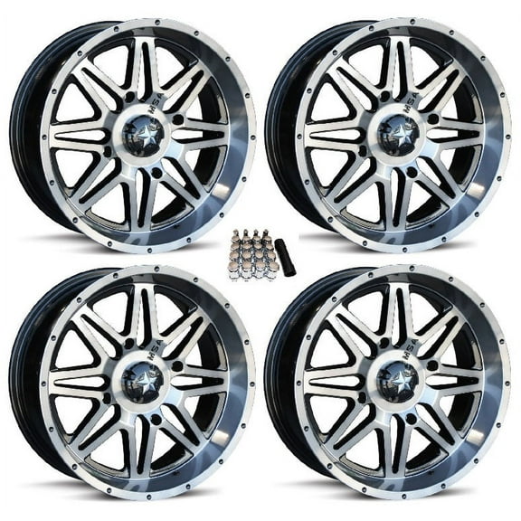 MSA M26 Vibe UTV Wheels/Rims Dark Tint 14" Polaris RZR 1000 XP / Ranger XP 900/1000