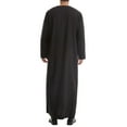 thumbnail image 3 of Styesk Vestes pour Hommes Robe Musulmane Arabe Robe Longue Style Long Manches Longues Col Rond Poche Chandail Longue Chemise Mode Décontractée, 3 of 8