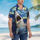 thumbnail image 3 of Fotbe Vintage Starry Sky Shark Camisa Hawaiana para Hombre Unisex – Camisa Casual de Verano con Botones de Manga Corta de Algodón y Lino,XX-Large, 3 of 7