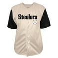 thumbnail image 2 of Men's-Fanatics  Cream Pittsburgh Steelers Vintage Full-Button Short Sleeve Top, 2 of 3