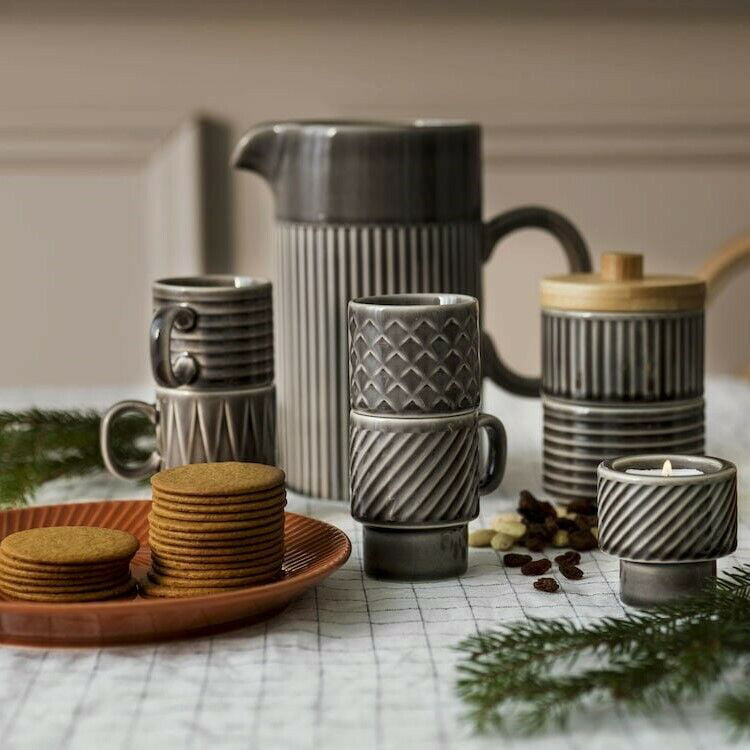 Sagaform Coffee & More Espresso Cups 4 Pack, Stoneware, White