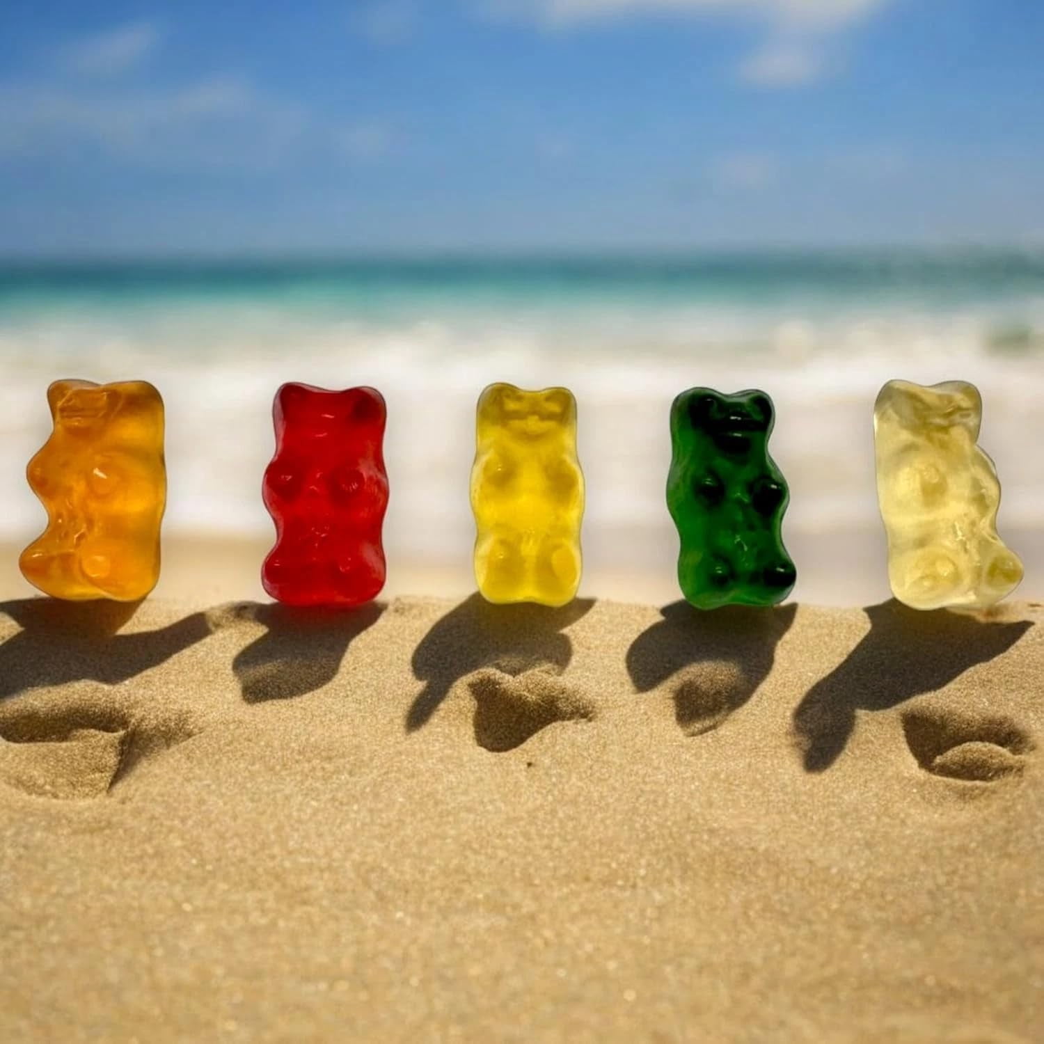 Goldbears Gummi Bears Harib Candy 75 Count Treat Size - 0.4-Ounce Individually Wrapped Mini Bags - Assorted Fruit Flavors - Perfect for Snacks, Treats, Any Occasion!