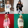 thumbnail image 5 of Women's Holiday Sequins Nutcrackers Sweatshirt Long Sleeve Crewneck Christmas Pullover Sweater Top for Holiday Party, 5 of 9