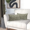 thumbnail image 5 of Sage Green Block Print Lumbar Pillow Covers 12x20 Inch Set of 2, Rustic Cottage Style Cream Floral Decorative Throw Pillow Cases Cushion Covers Vintage Decoration Gift Farmhouse Sofa Couch Bed Decor, 5 of 6