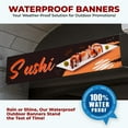thumbnail image 5 of Sushi Large Banners and Signs for Outdoor by DreamController-Polyester Banner with 4 Holes for Easy Hang Indoor & Outdoor| 4x1 Feet HD Banner to Promote Food & Beverages | Made in USA, 5 of 6