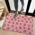 thumbnail image 2 of Red Strawberry Plants Fruit Heart Pink Pattern Door Rugs,Washable Non Slip Door Mats Indoor,Decorative Door Mats,Entry Mat Indoor for Entrance,Bedroom,Kitchen,Bathroom,20"x32", 2 of 6