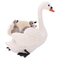 thumbnail image 3 of LYUMO White Swan Model,Swan Model Toy,White Swan Ornament Carrying Small Swans High Simulation Lifelike Animal Model Educational Toy, 3 of 8