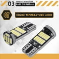 thumbnail image 6 of 10Pcs W5W T10 LED Bulbs 4014 26SMD Car Interior Dome Roof Lamp License Plate Signal Tail Box 12V White Light, 6 of 10