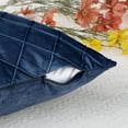 thumbnail image 4 of Unique Bargains 4Pcs Velvet Geometric Textured Pillow Covers Home Decor Cushion Covers Navy Blue 18" x 18", 4 of 6