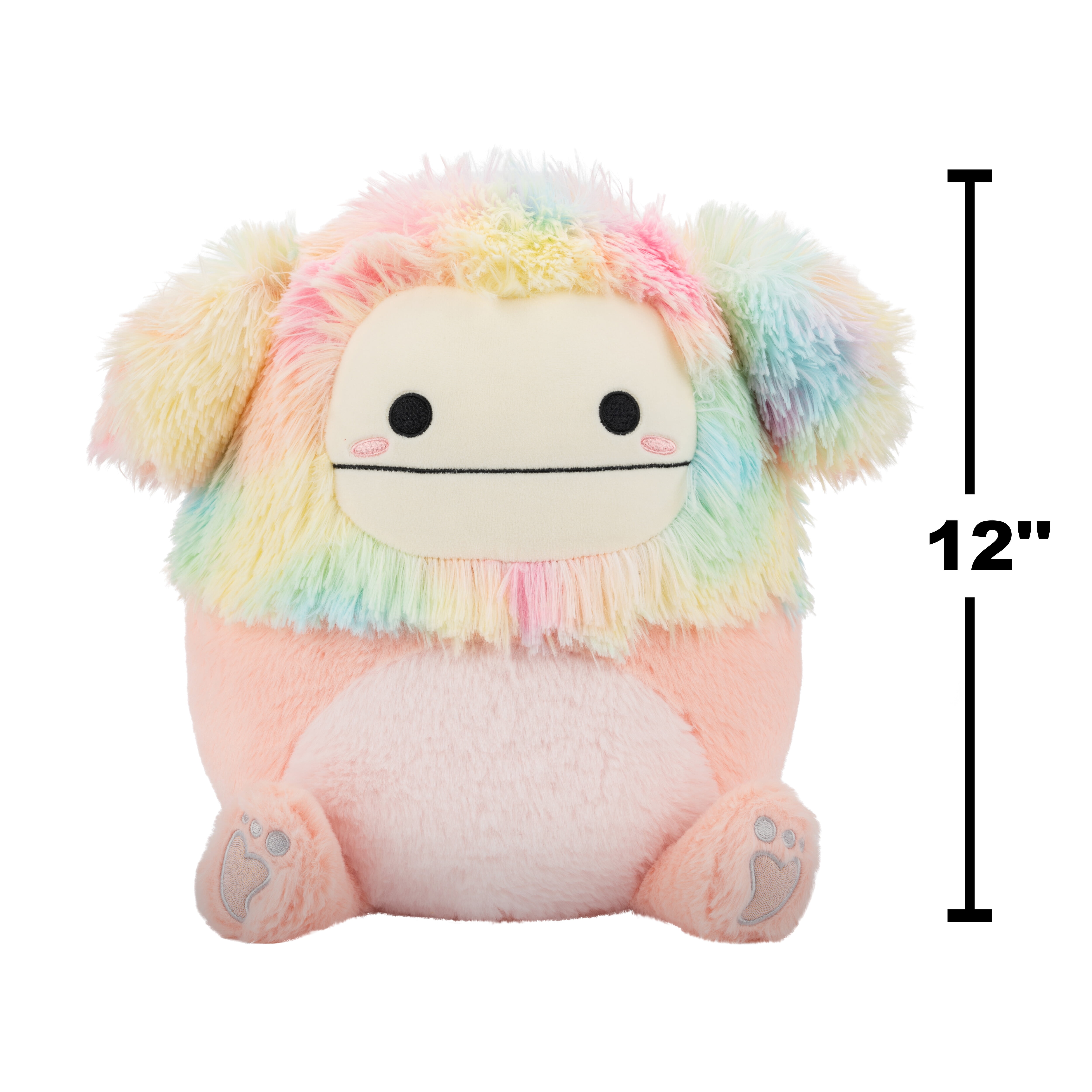 Squishmallows FuzzAMallow Official 12 inch Diane the Bigfoot with Rainbow Hair - Child's Ultra Soft Plush Toy