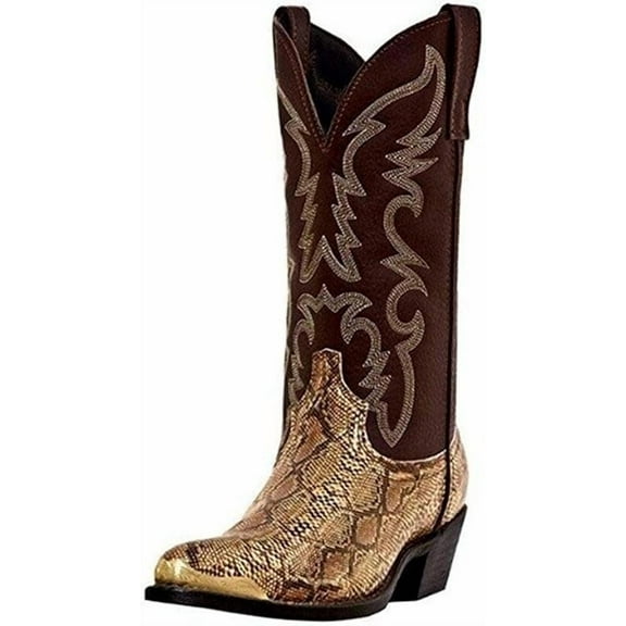 Cowboy Boots For Men Western Square Toe Embroidered Cowboy Boots