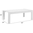 thumbnail image 4 of Heynemo Outdoor PatioAluminum Furniture Coffee Table All-Weather Outdoor Metal Coffee Table Modern Rectangle Coffee Table for Balcony Garden, Light Grey, 4 of 12