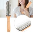 thumbnail image 3 of Hair Scalp Professional Comb Wood + Nylon Nine Row Comb Care for Scalp ANGGREK Otros, 3 of 8