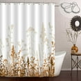 thumbnail image 1 of Extra Long Shower Curtain 72 x 84, Blue Grey Fabric Shower Curtains for Bathroom, Abstract Plant Flower Leaves Shadow White Background Botanical Shower Curtain Set with Hooks, 1 of 6